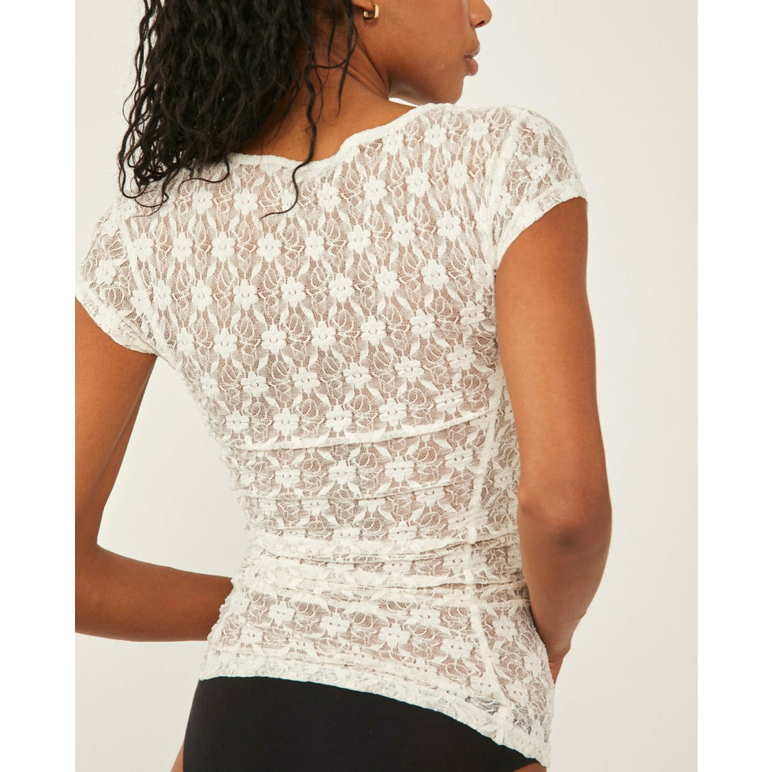 Free People Women's Keep It Simple Lace Short Sleeve Top - Country Outfitter